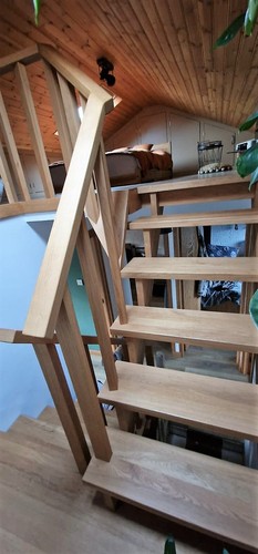 Oak stairs cladding steps - stairs,
