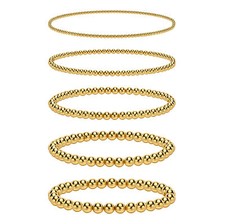 Gold Bead Bracelets for Women