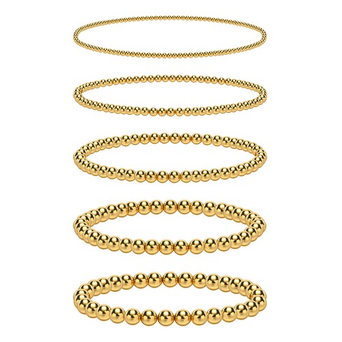 Gold bead bracelets - bracelets, for