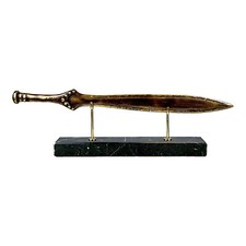 Spartan Soldier Sword Ancient Greek Real Bronze Metal Art Sculpture Museum Copy