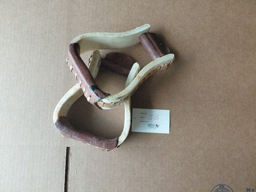 Western rawhide stirrups white - western,