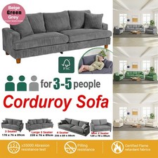 Modern 4 Seater Corduroy Sofa