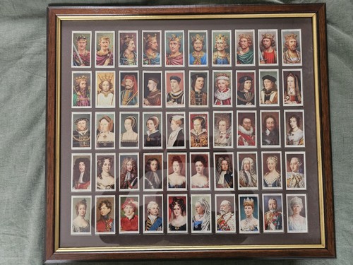 Framed cigarette cards kings - cards,
