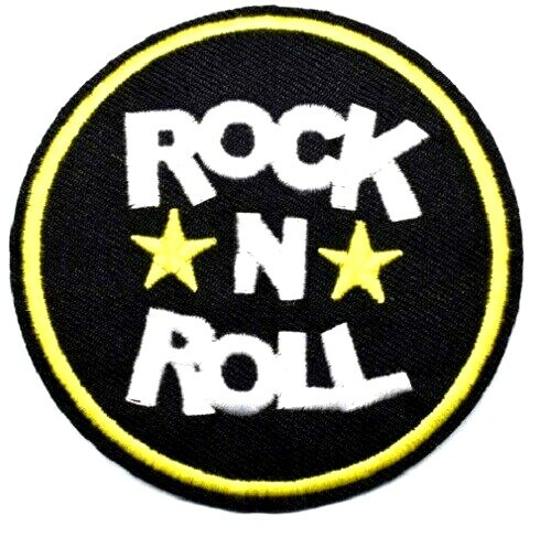 Rock roll embroidered patch - rock,