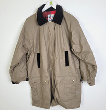 Misty Harbor Women's PVC Raincoat Size M Beige Pointy Corduroy Collar Used F2
