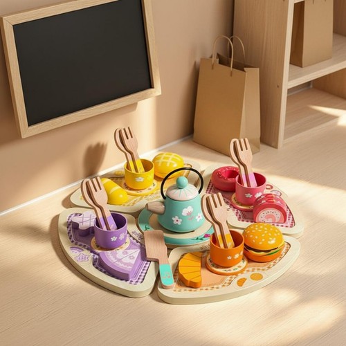 Wooden tea party set - tea,