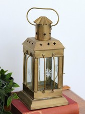 Vintage Brass-Finish Lantern