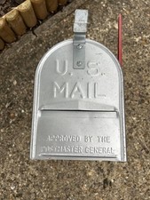 Sterling  US Aluminium American Style Letter Post Mailbox - silver