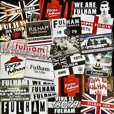 100 x Fulham Ultra Stickers based on Programme Scarf Pin Badge Craven Cottage