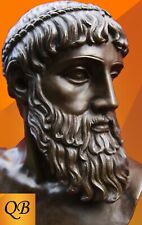 ZEUS GREEK GOD BRONZE SCULPTURE FIGURINE STATUES MYTHOLOGY ART DECO BEARD FIGURE