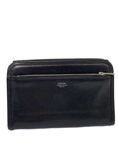 Porter second bag leather blk - porter,