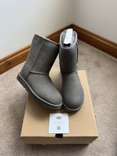 GENUINE UGG BOOTS W CLASSIC SHORT II (GREY) SIZE 5 EU38 - B/NEW COST £185