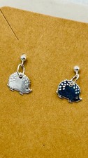 NEW 925 Silver Hedgehog charm drop/dangle earrings