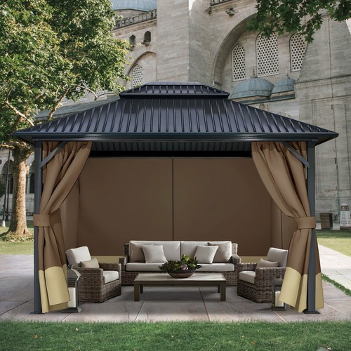 Aoodor x10 gazebo curtain - 10'x10',