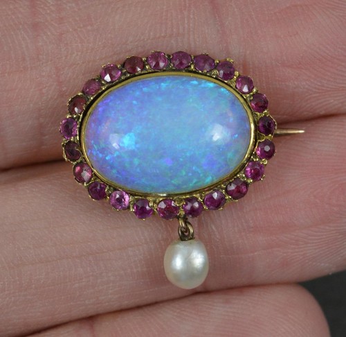 Victorian natural opal ruby - victorian,