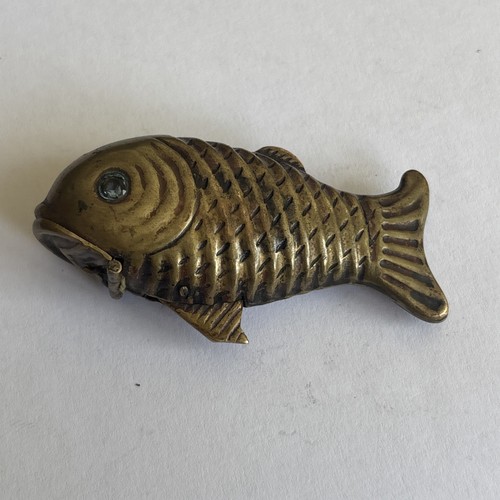 Antique brass figural fish - figural,