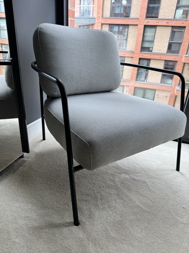 Modern grey fabric - modern, accent