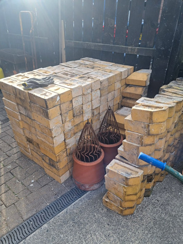 Reclaimed concrete bricks - reclaimed,