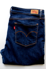 Levi's women's Demi curve straight leg jeans W33 L32 dark blue stretch LEVJ267