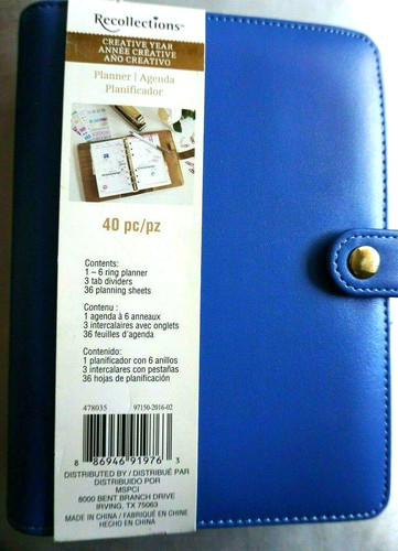 Personal planner recollections - planner,