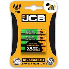 4x JCB AAA BATTERIES NiMh FOR