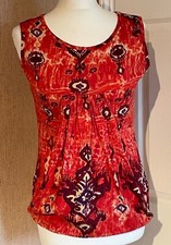 Nomads Red Print Top Size