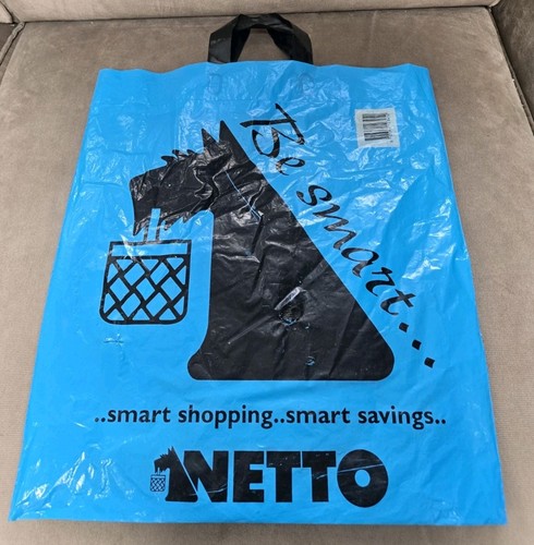 Netto plastic carrier bag - plastic, dog