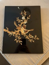 Shibayama Antique Wall Hanging Panel Japanese Tradition