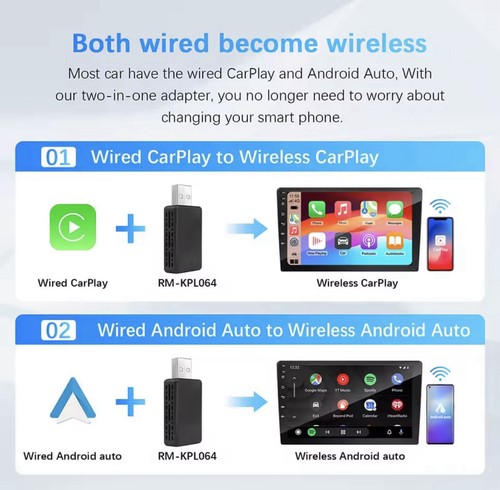 Wireless carplay android auto - android,