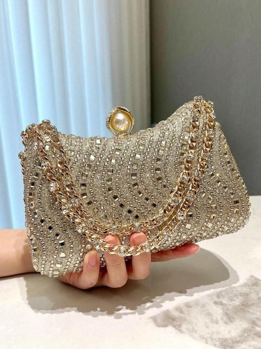 Evening bag gold tone - evening, bag-
