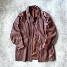 Vintage 1980’s Sicons By Giorgio Armani Supple Russet Brown Leather Jacket.