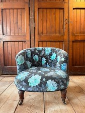 House Of Hackney Floral Velvet Covered Nursing Tub Chair