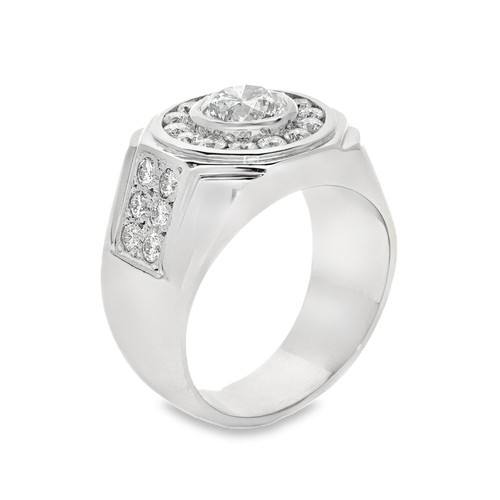 Mens platinum diamond ring - diamond,