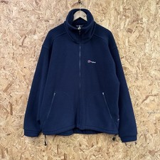 Rare Berghaus 300 Series Fleece Jacket Mens Size Large Polartec Navy Blue Heavy