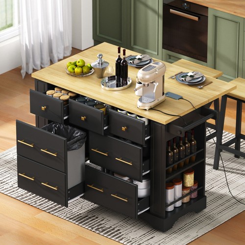 Kitchen island 6 drawers - kitchen, w/
