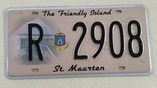 Original St.Maarten metal sign - Metal Licence plate