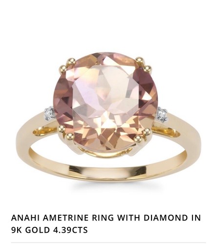 Ametrine and diamond - ametrine, 10