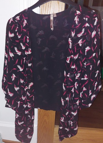 Kimono style bird print - kimono, jacket