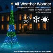 Rgb outdoor xmas tree - 3.2m, led