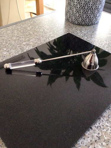 Vintage silver metal candle - vintage,