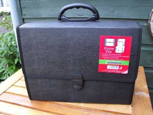 Black plastic filing case - plastic,