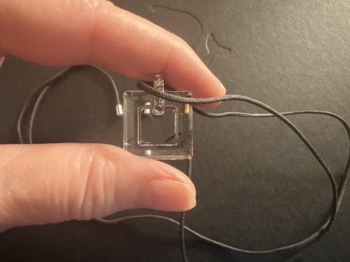Swarovski open square - square, pendant