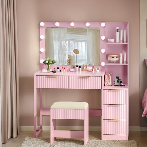 Vanity table with drawers and - with,
