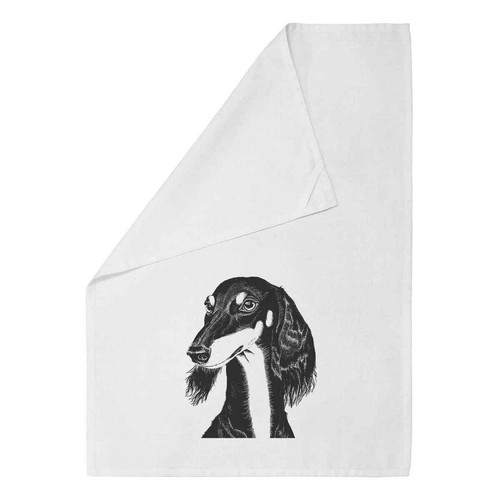 Saluki dog portrait cotton - portrait',