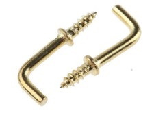 L HOOKS Square Screw In White
