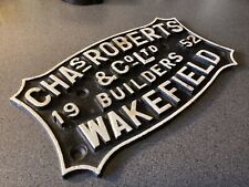 Railway Plate - CHAS ROBERTS & CO LTD - BUILDERS - WAKEFIELD - 1952