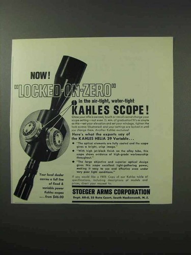 1962 stoeger arms kahles - 1962,