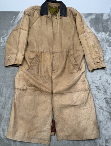 Vintage leather duster trench - duster,