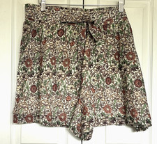 BNWT Next X William Morris Honeysuckle Pattern Floral Cotton Shorts UK18 RRP £40