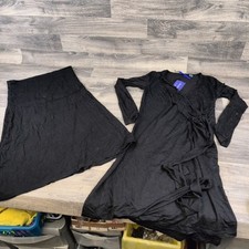 Seraphine Maternity Small - 2 Piece Black Nightwear PJs Hospital Bag Night Gown